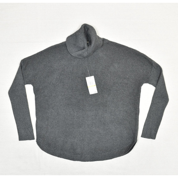 NEW Michael Kors Women Pullover Sweater Thermal Turtelneck Polyester Gray Size M - Picture 1 of 8